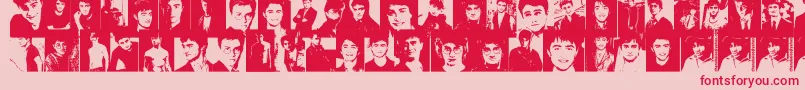 Czcionka DanielRadcliffe – czerwone czcionki na różowym tle