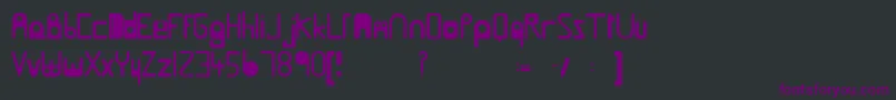 Czcionka Helenbrownsolid – fioletowe czcionki na czarnym tle