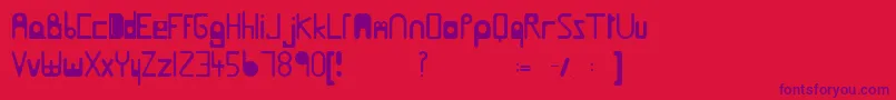 Helenbrownsolid Font – Purple Fonts on Red Background