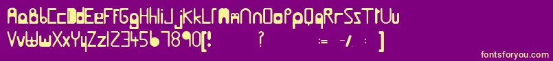 Helenbrownsolid Font – Yellow Fonts on Purple Background