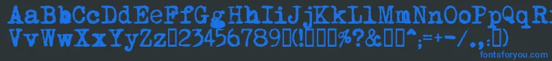 MomРѕt Font – Blue Fonts on Black Background