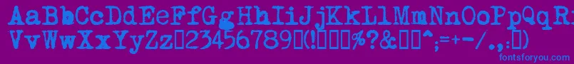 MomРѕt Font – Blue Fonts on Purple Background