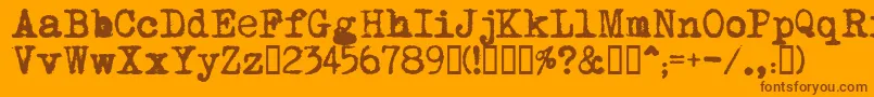 MomРѕt Font – Brown Fonts on Orange Background