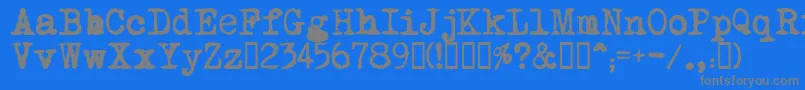 MomРѕt Font – Gray Fonts on Blue Background