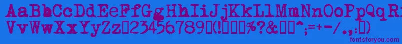 MomРѕt Font – Purple Fonts on Blue Background