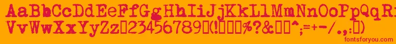 MomРѕt Font – Red Fonts on Orange Background
