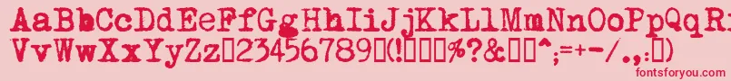 MomРѕt Font – Red Fonts on Pink Background
