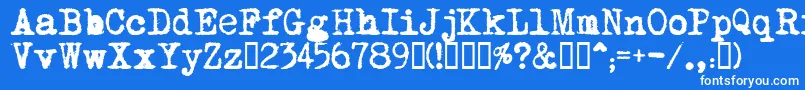 フォントMomРѕt – 青い背景に白い文字