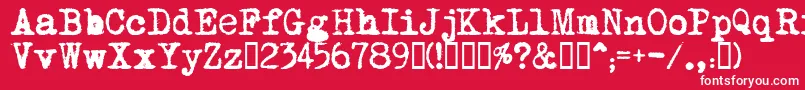 フォントMomРѕt – 赤い背景に白い文字