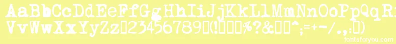 MomРѕt Font – White Fonts on Yellow Background