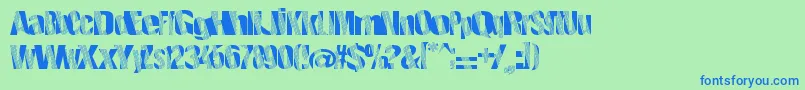 Roboticrevolution Font – Blue Fonts on Green Background