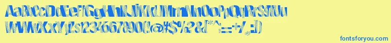 Roboticrevolution Font – Blue Fonts on Yellow Background