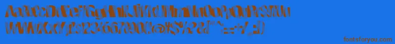 Roboticrevolution Font – Brown Fonts on Blue Background