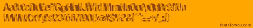 Roboticrevolution Font – Brown Fonts on Orange Background