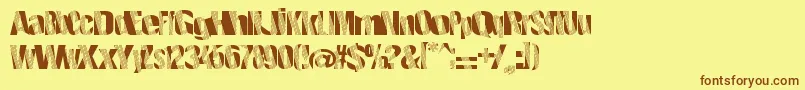 Roboticrevolution Font – Brown Fonts on Yellow Background