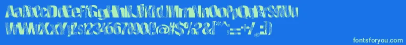 Roboticrevolution Font – Green Fonts on Blue Background
