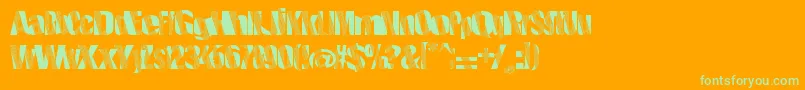 Roboticrevolution Font – Green Fonts on Orange Background