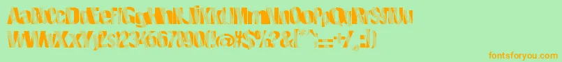 Roboticrevolution Font – Orange Fonts on Green Background