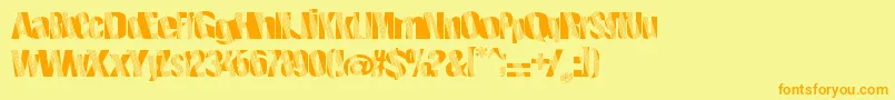 Roboticrevolution Font – Orange Fonts on Yellow Background