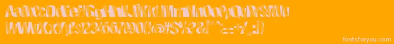 Roboticrevolution Font – Pink Fonts on Orange Background