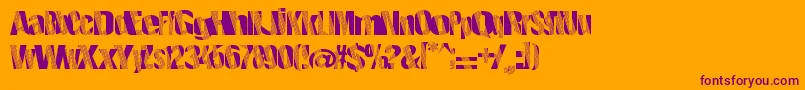 Roboticrevolution Font – Purple Fonts on Orange Background