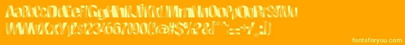 Roboticrevolution Font – Yellow Fonts on Orange Background