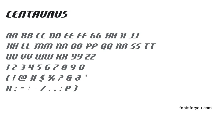 Schriftart Centaurus – Alphabet, Zahlen, spezielle Symbole