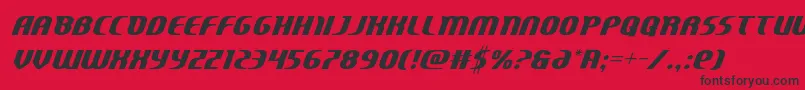 Centaurus Font – Black Fonts on Red Background