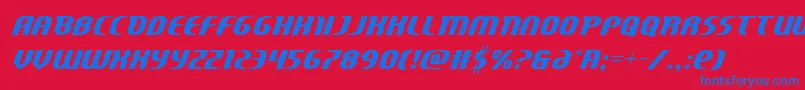 Centaurus Font – Blue Fonts on Red Background