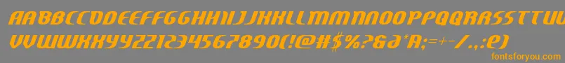 Centaurus Font – Orange Fonts on Gray Background