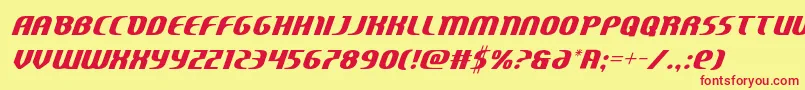 Centaurus Font – Red Fonts on Yellow Background