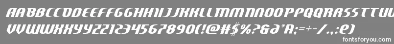 フォントCentaurus – 灰色の背景に白い文字