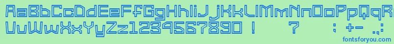 フォントGomariceSuperGType2 – 青い文字は緑の背景です。