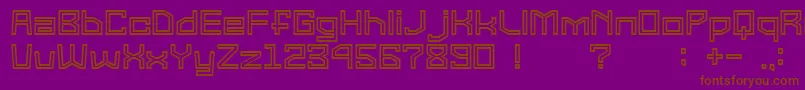 GomariceSuperGType2 Font – Brown Fonts on Purple Background