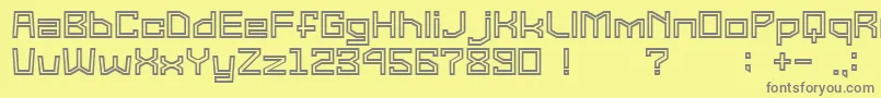 GomariceSuperGType2 Font – Gray Fonts on Yellow Background