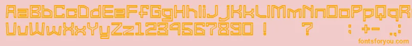 GomariceSuperGType2 Font – Orange Fonts on Pink Background