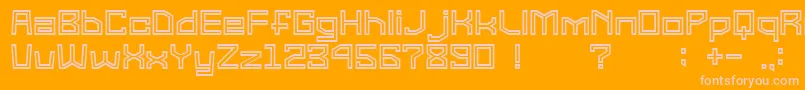 Fonte GomariceSuperGType2 – fontes rosa em um fundo laranja