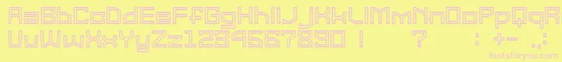 GomariceSuperGType2 Font – Pink Fonts on Yellow Background