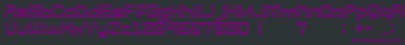 Шрифт GomariceSuperGType2 – фиолетовые шрифты на чёрном фоне