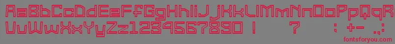 GomariceSuperGType2 Font – Red Fonts on Gray Background