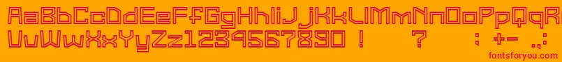 GomariceSuperGType2 Font – Red Fonts on Orange Background