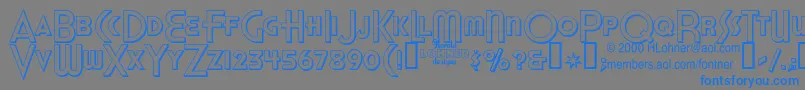 HonestJohnsShadow Font – Blue Fonts on Gray Background