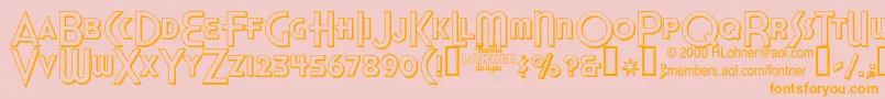 HonestJohnsShadow Font – Orange Fonts on Pink Background