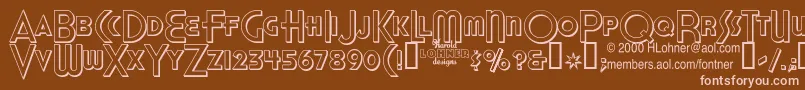 Шрифт HonestJohnsShadow – розовые шрифты на коричневом фоне