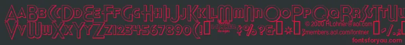 HonestJohnsShadow Font – Red Fonts on Black Background