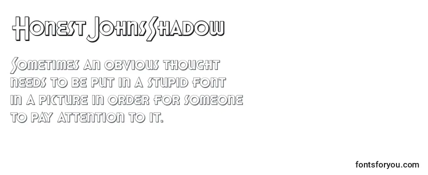 HonestJohnsShadow Font