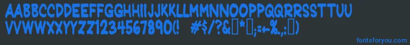 JeffreyprintJlCondensed Font – Blue Fonts on Black Background
