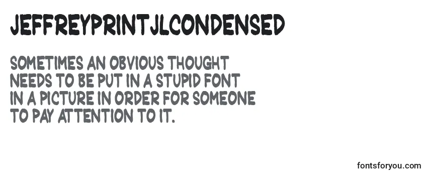 JeffreyprintJlCondensed Font