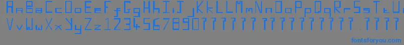 Retroblocky Font – Blue Fonts on Gray Background