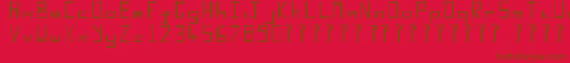 Retroblocky Font – Brown Fonts on Red Background